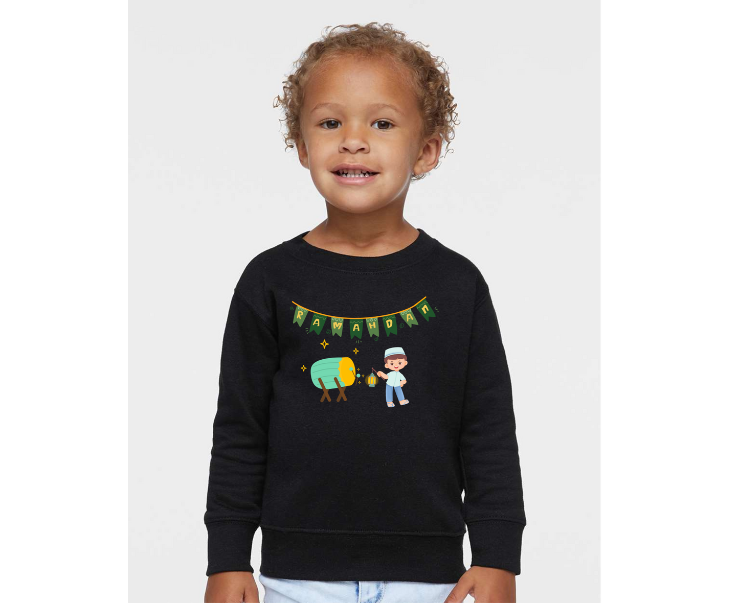 Custom Ramadan Design Toddler Sweatshirt – Perfect for Boys & Girls