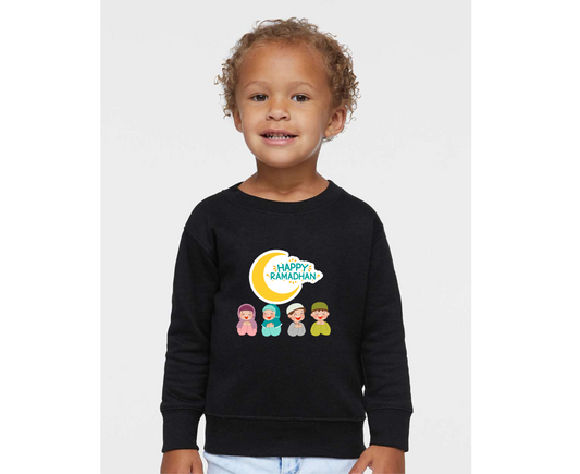 Happy Ramadan Sweatshirt – Kids Praying Design for Ramadan Celebration