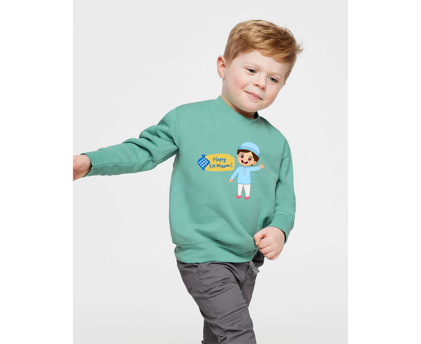 Happy Eid Mubarak Kids Sweatshirt – Festive Wear for Boys & Girls