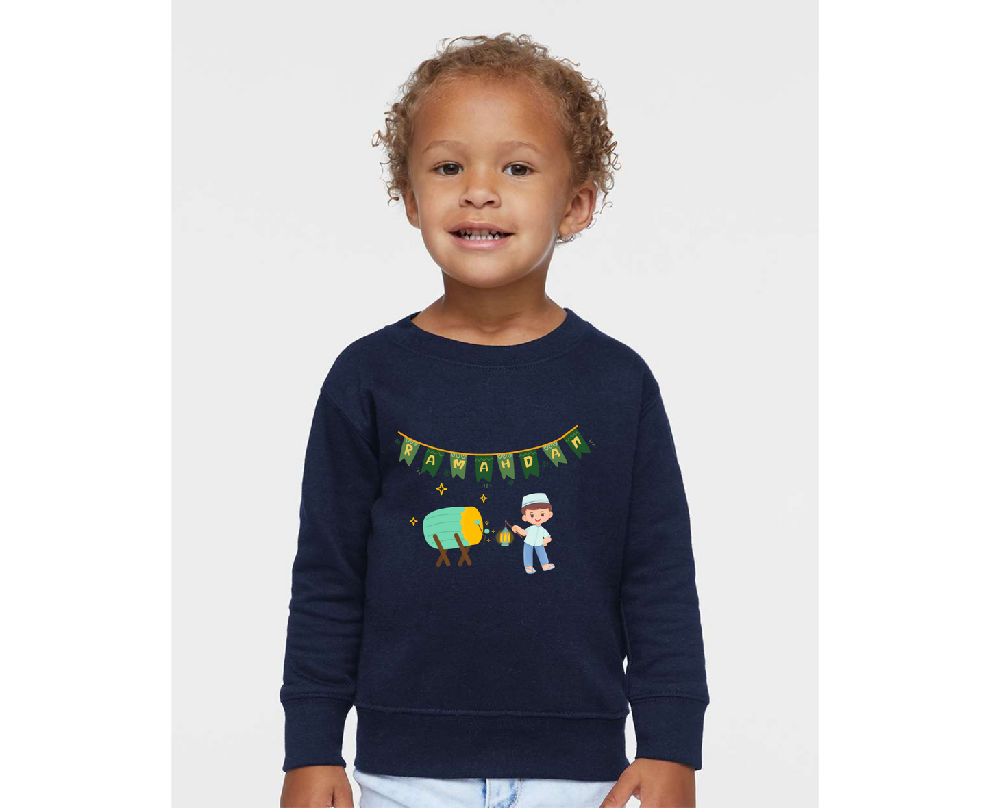 Custom Ramadan Design Toddler Sweatshirt – Perfect for Boys & Girls