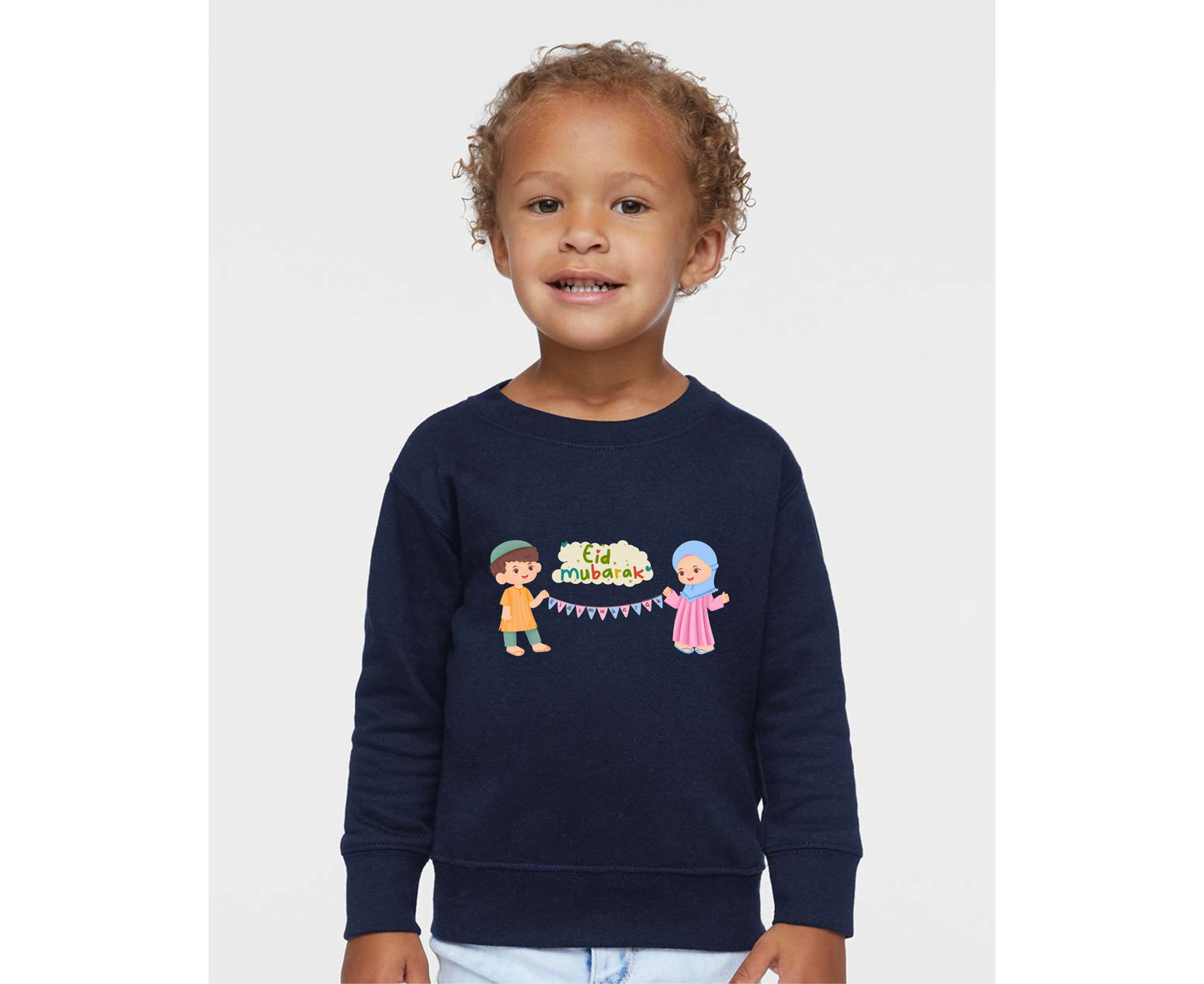 Eid Mubarak Celebration Toddler Sweatshirt – Festive Wear for All Ages