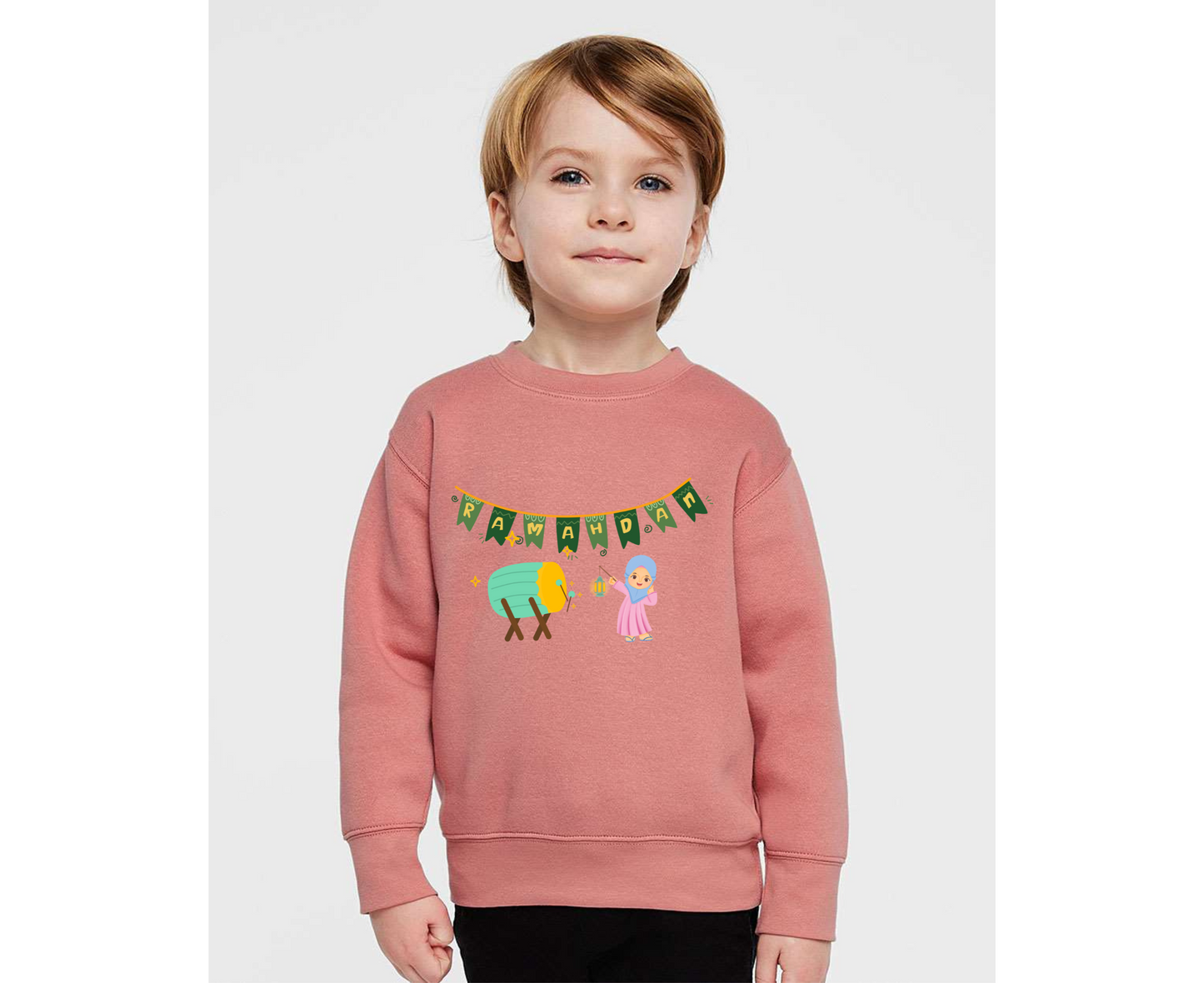 Custom Ramadan Design Toddler Sweatshirt – Perfect for Boys & Girls