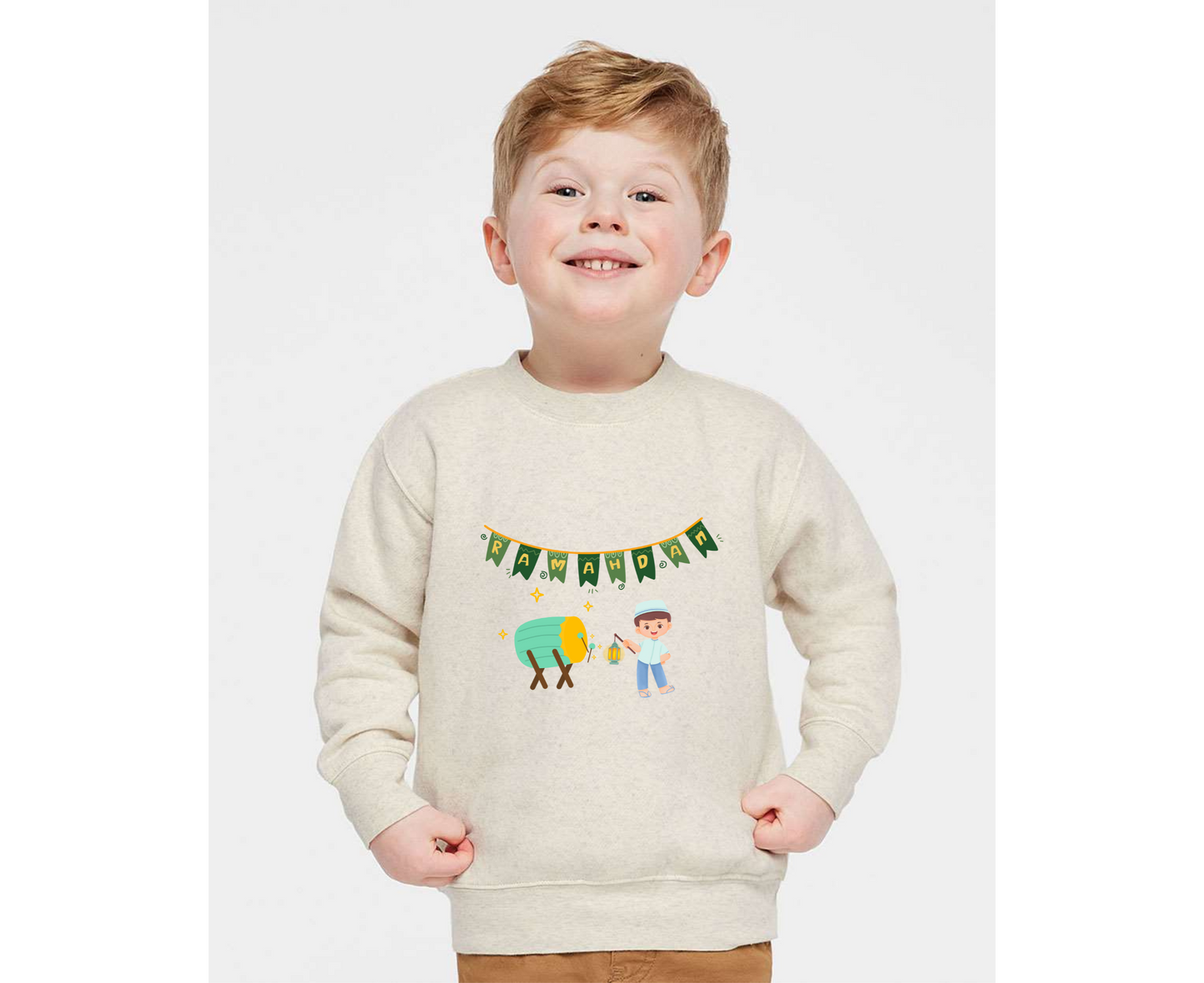 Custom Ramadan Design Toddler Sweatshirt – Perfect for Boys & Girls