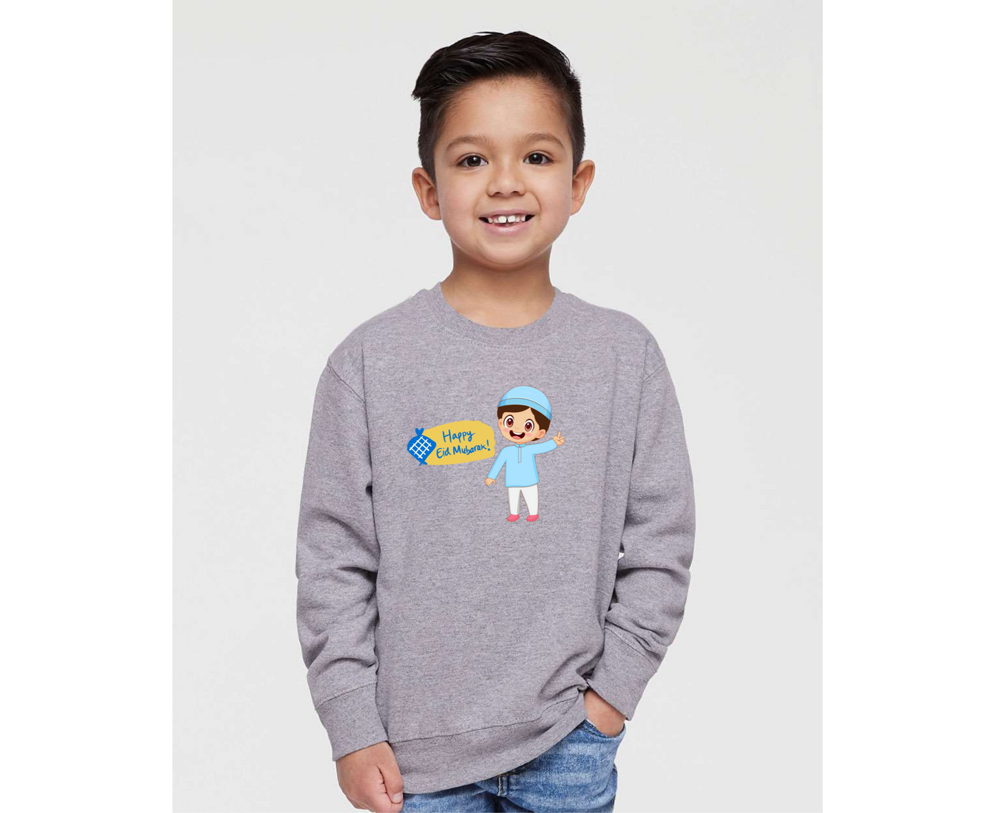 Happy Eid Mubarak Kids Sweatshirt – Festive Wear for Boys & Girls