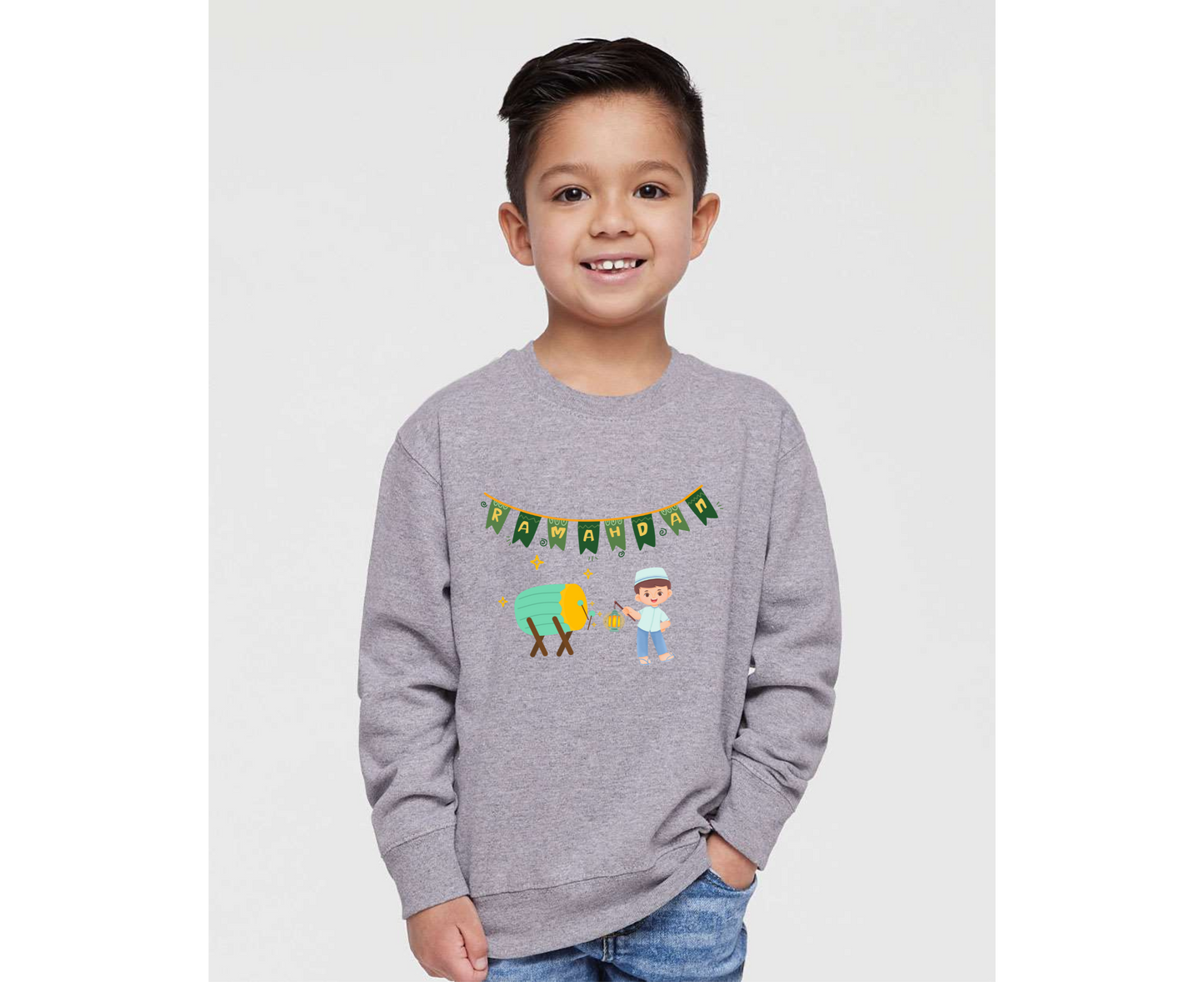 Custom Ramadan Design Toddler Sweatshirt – Perfect for Boys & Girls