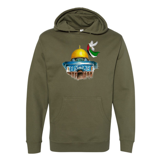 Dome of the Rock Hoodie – Pigeon of Peace & Palestine Symbol