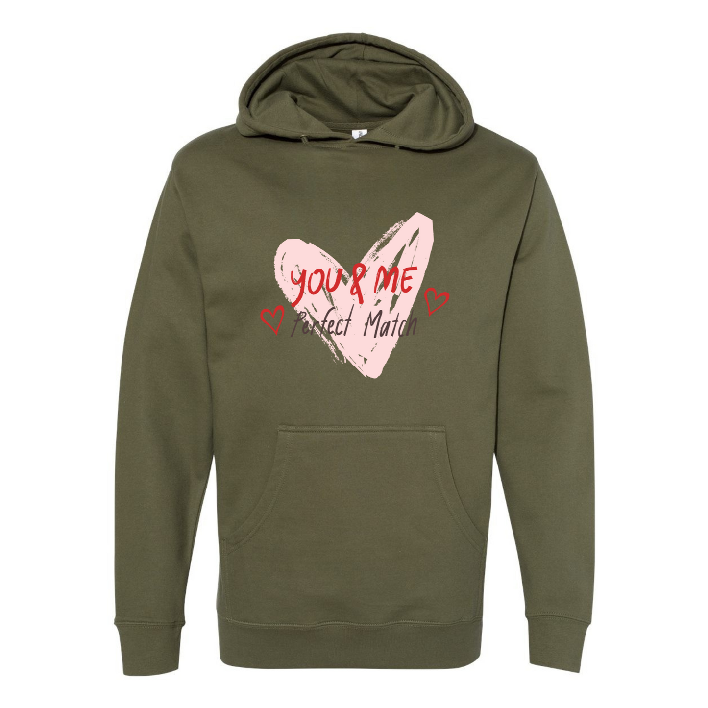 You & Me Perfect Match Hoodie – Romantic Valentine's Day Gift