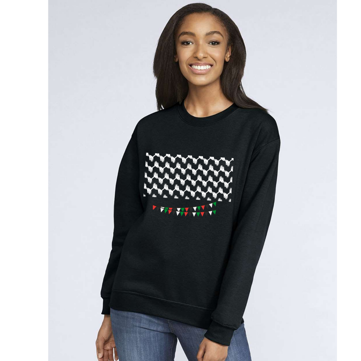 Palestinian Kufiya Sweatshirt– Wear Your Heritage with Pride