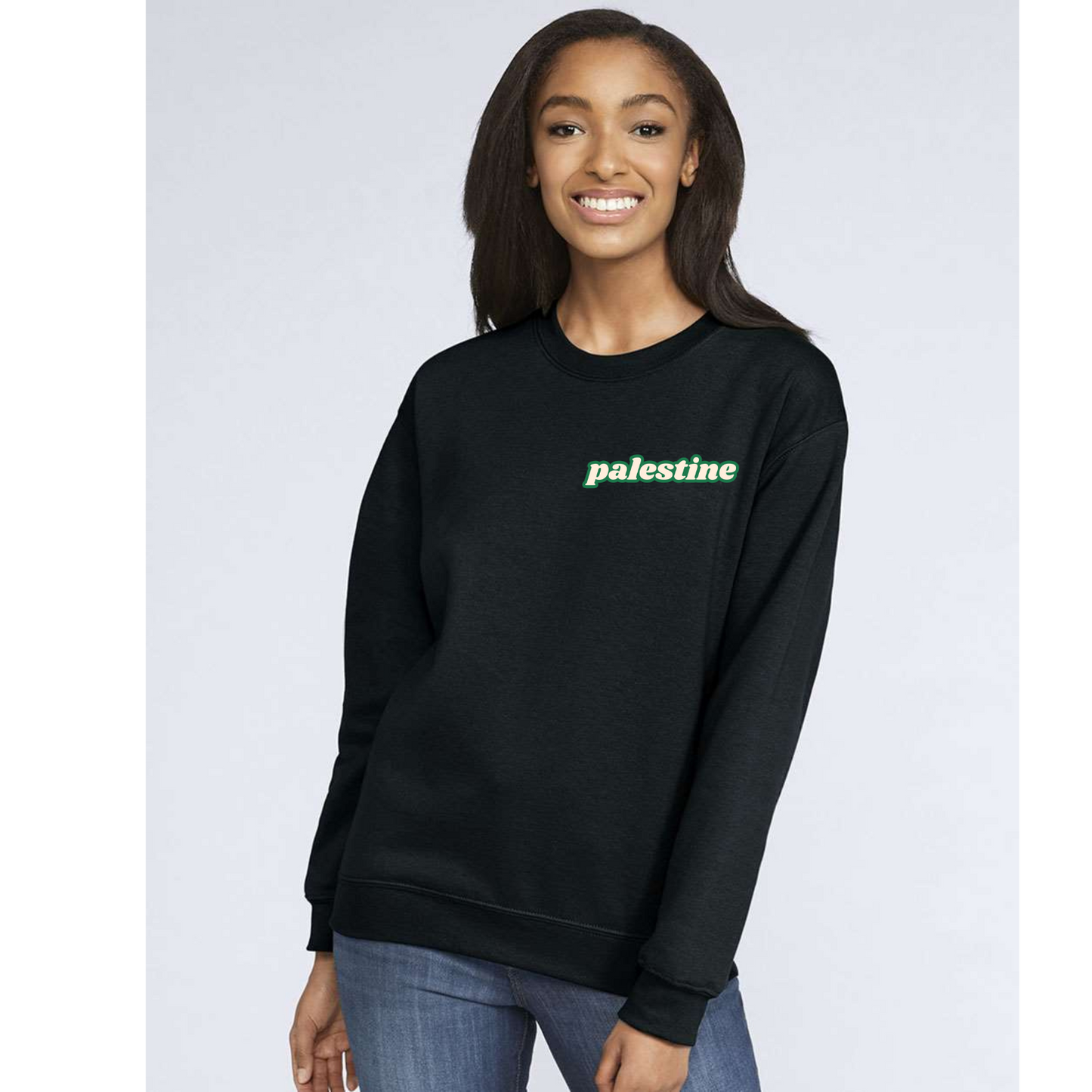 Palestine Sweatshirt with Chest & Back Design – Bold & Patriotic Statement