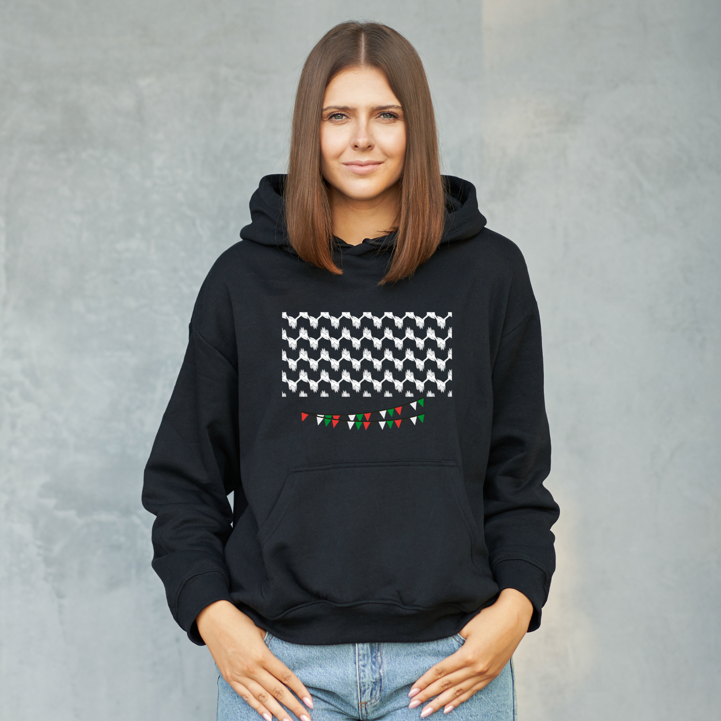 Palestinian Kufiya Hoodie – Wear Your Heritage with Pride