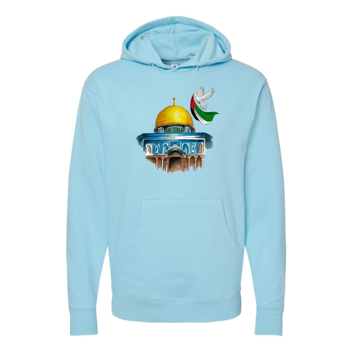 Dome of the Rock Hoodie – Pigeon of Peace & Palestine Symbol