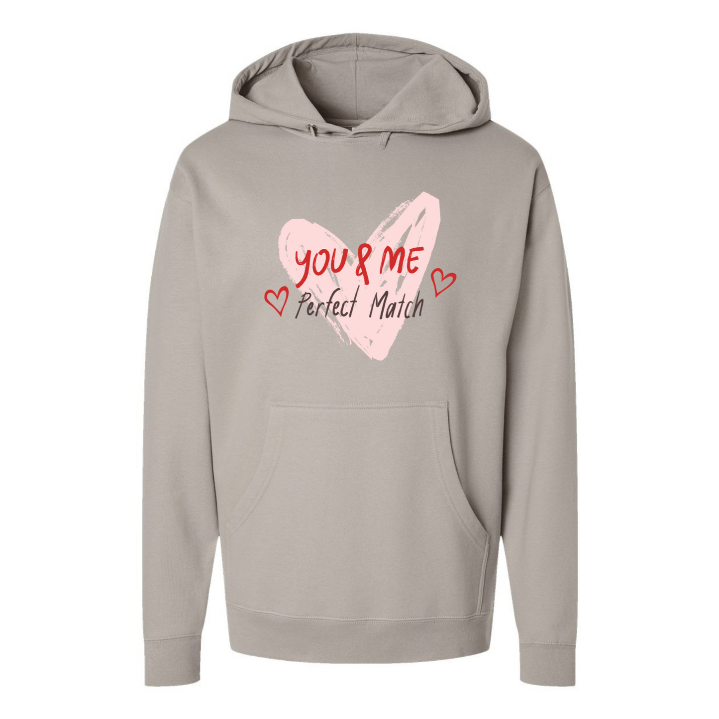 You & Me Perfect Match Hoodie – Romantic Valentine's Day Gift