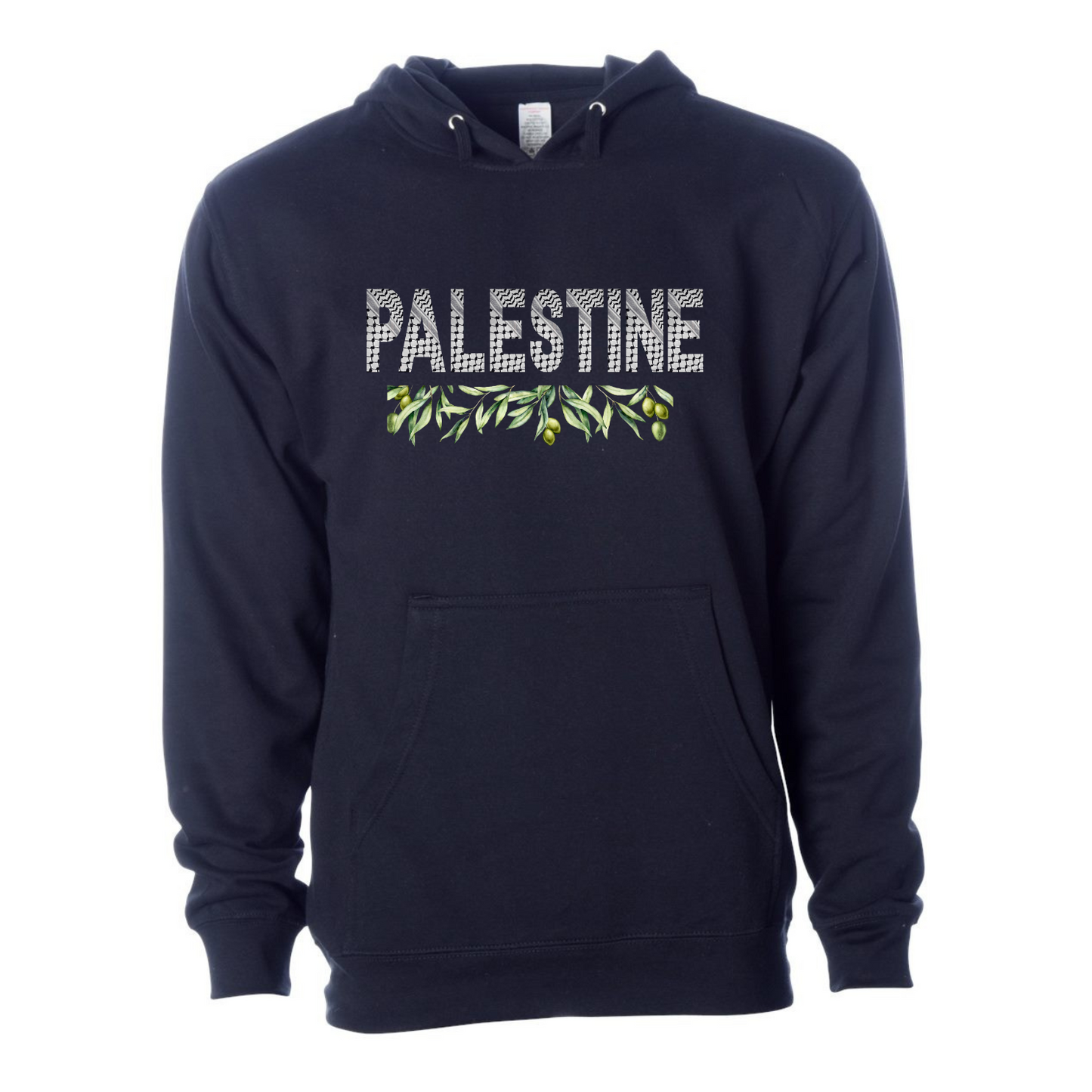 Palestine Keffiyeh Hoodie – Olive Branches & Cultural Heritage Design