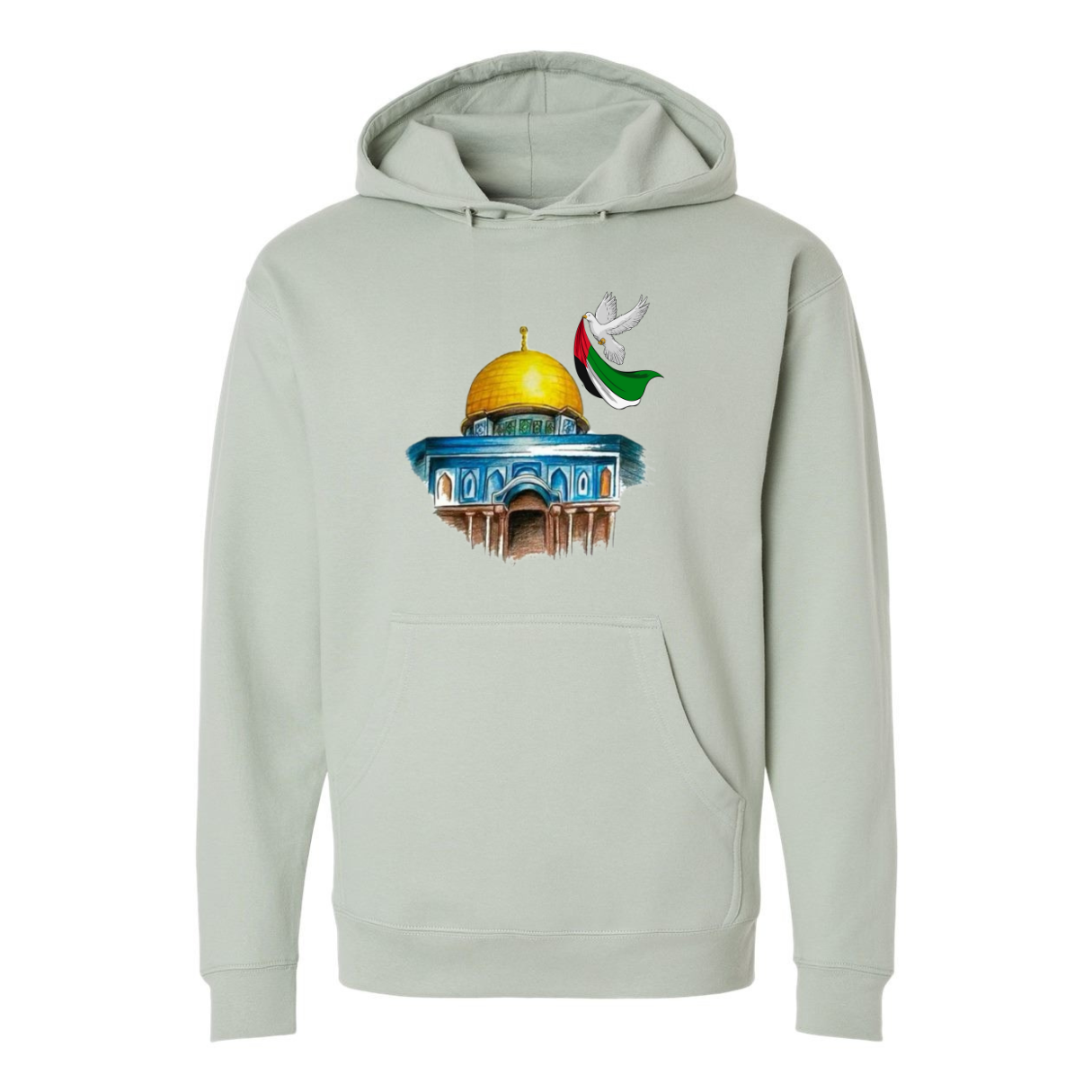 Dome of the Rock Hoodie – Pigeon of Peace & Palestine Symbol