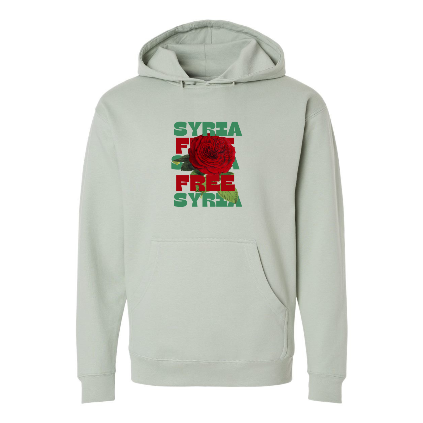 Free Syria Hoodie with Floral Design – Symbol of Hope & Freedom