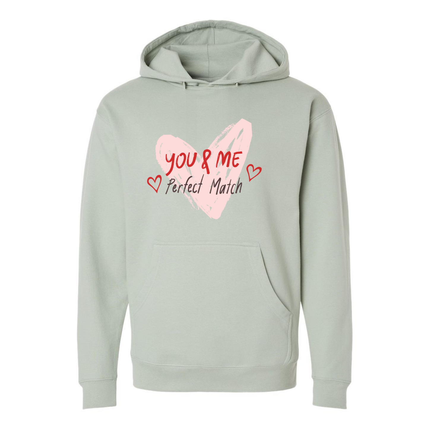 You & Me Perfect Match Hoodie – Romantic Valentine's Day Gift