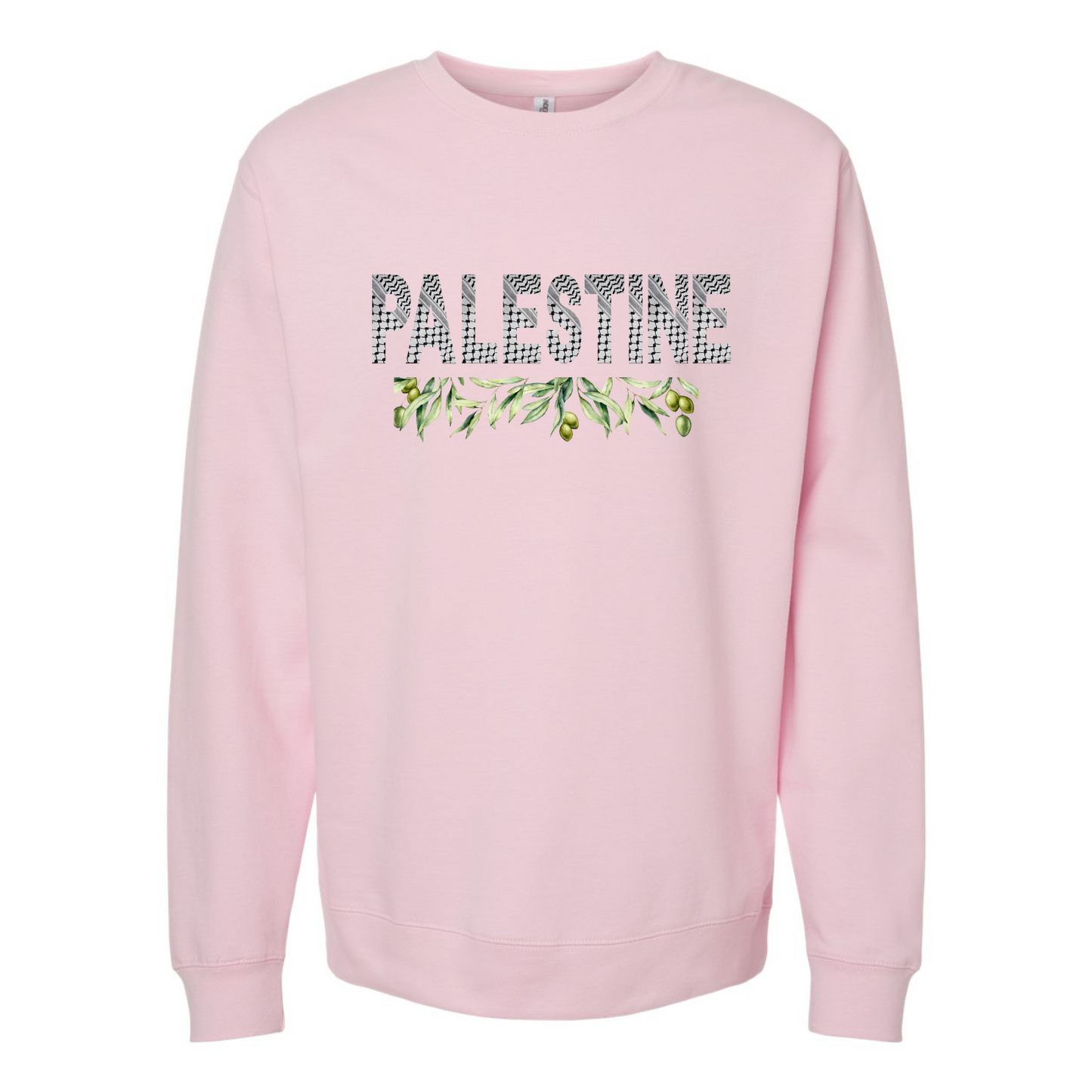 Palestine Keffiyeh Sweatshirt – Olive Branches & Cultural Heritage Design