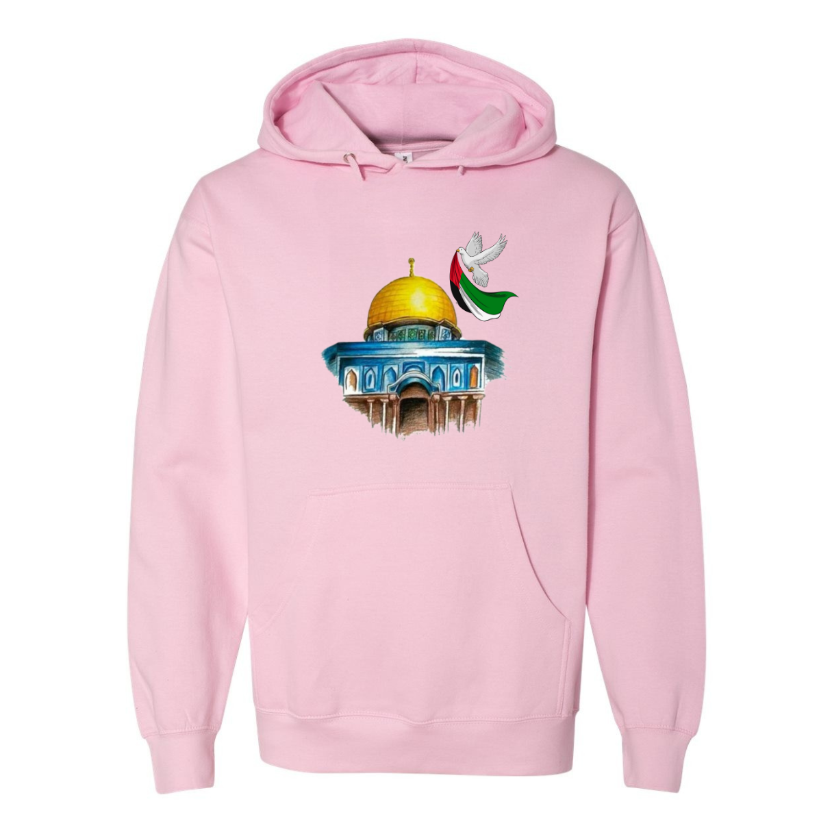 Dome of the Rock Hoodie – Pigeon of Peace & Palestine Symbol