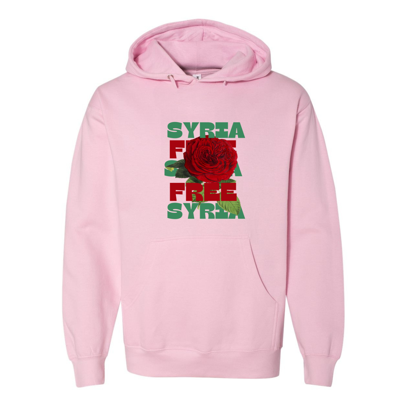 Free Syria Hoodie with Floral Design – Symbol of Hope & Freedom