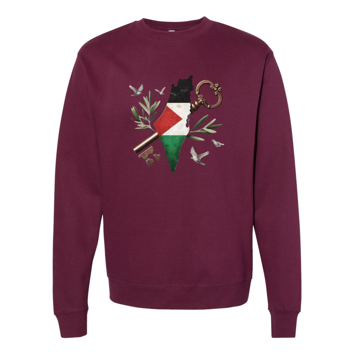 Palestine Map Sweatshirt – Bold & Meaningful Tribute