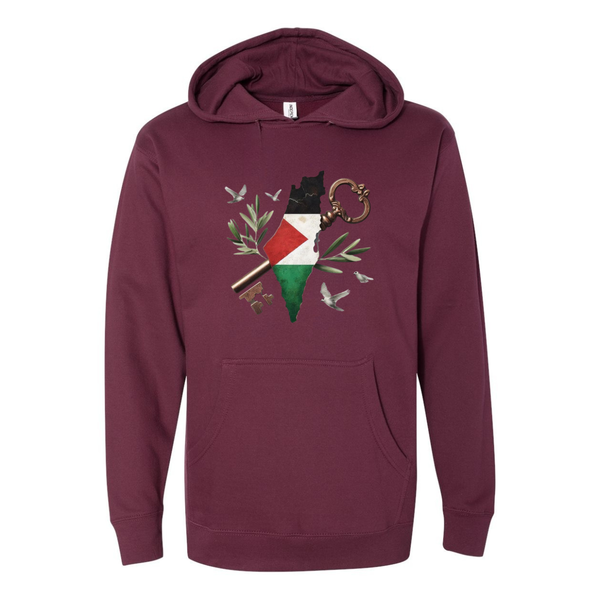 Palestine Map Hoodie – Bold & Meaningful Tribute