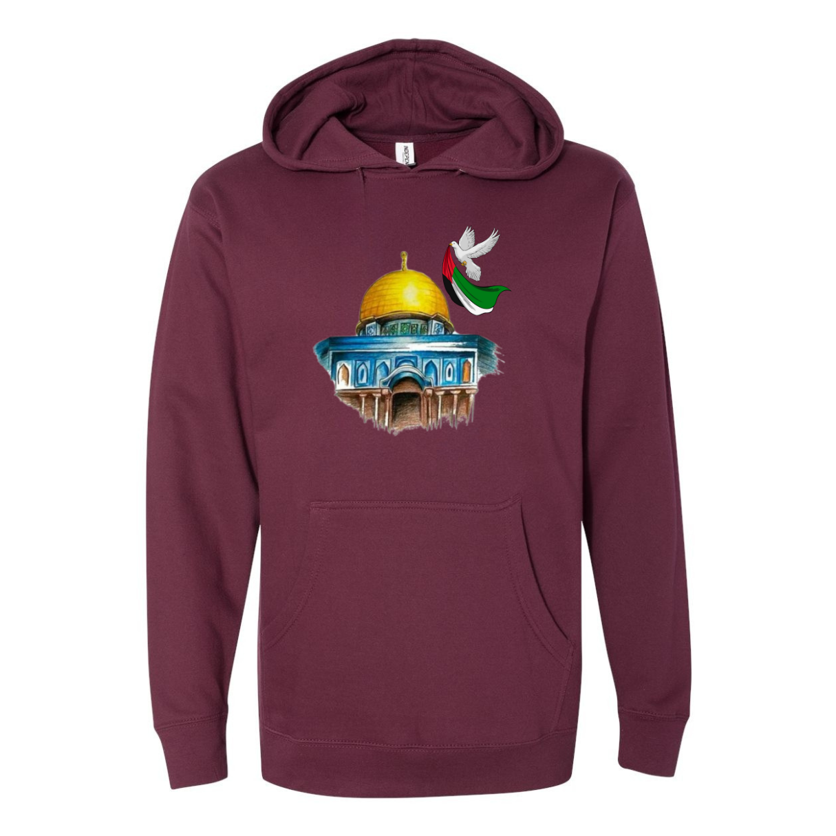 Dome of the Rock Hoodie – Pigeon of Peace & Palestine Symbol