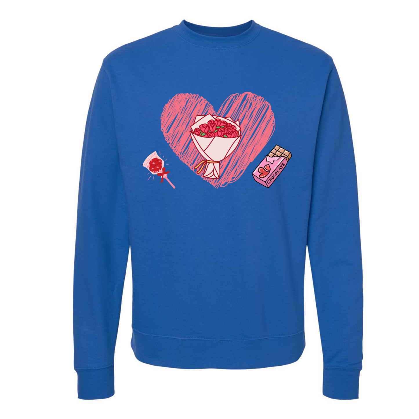 Flower Bouquet in a Heart Sweatshirt – Ideal Valentine's Day Gift