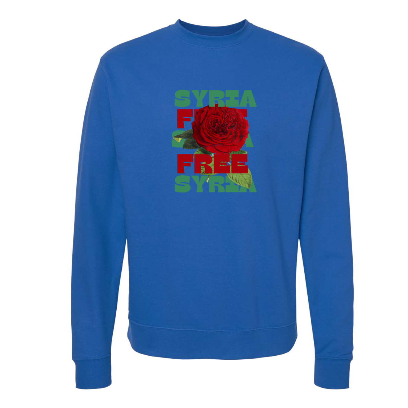 Free Syria Sweatshirt with Floral Design – Symbol of Hope & Freedom