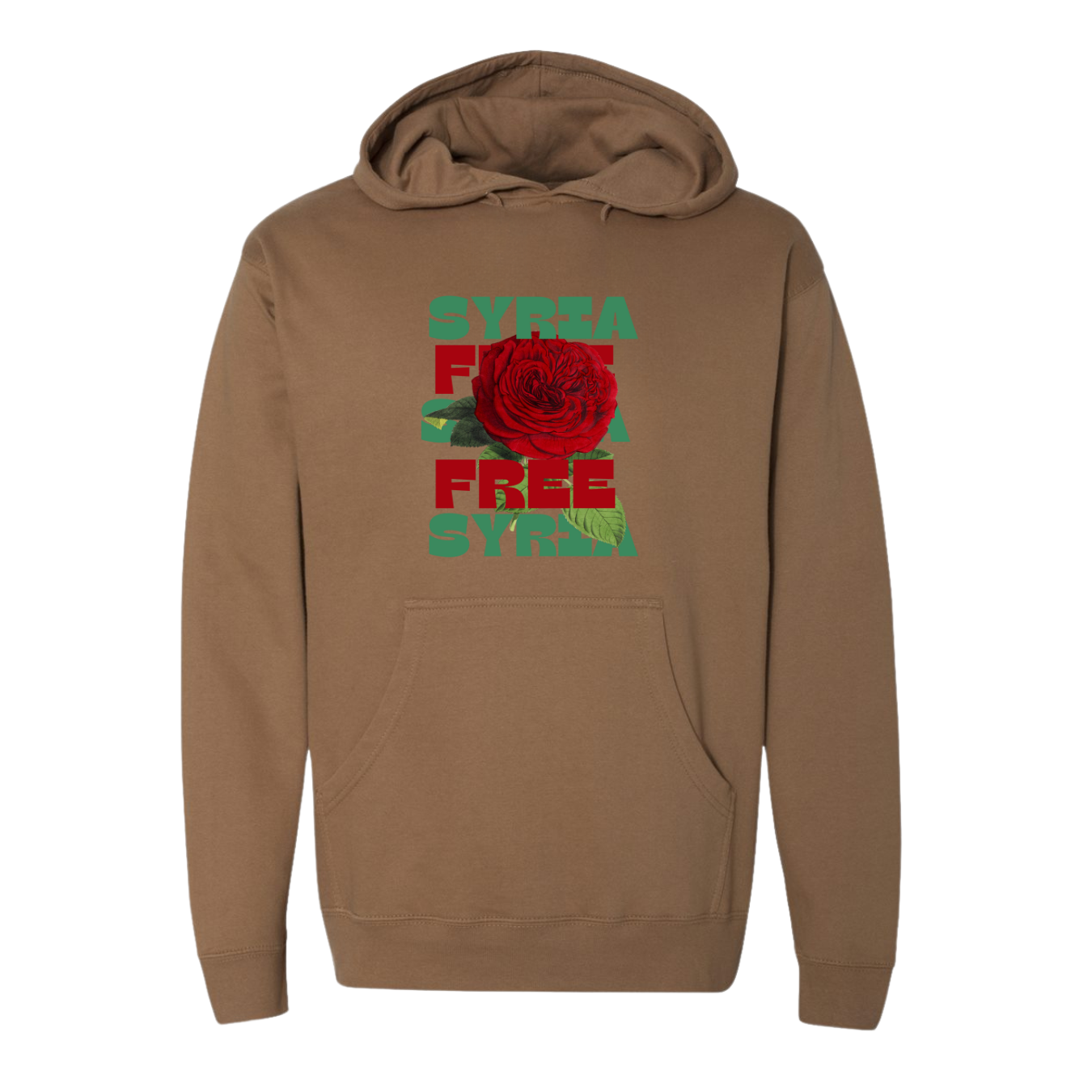 Free Syria Hoodie with Floral Design – Symbol of Hope & Freedom