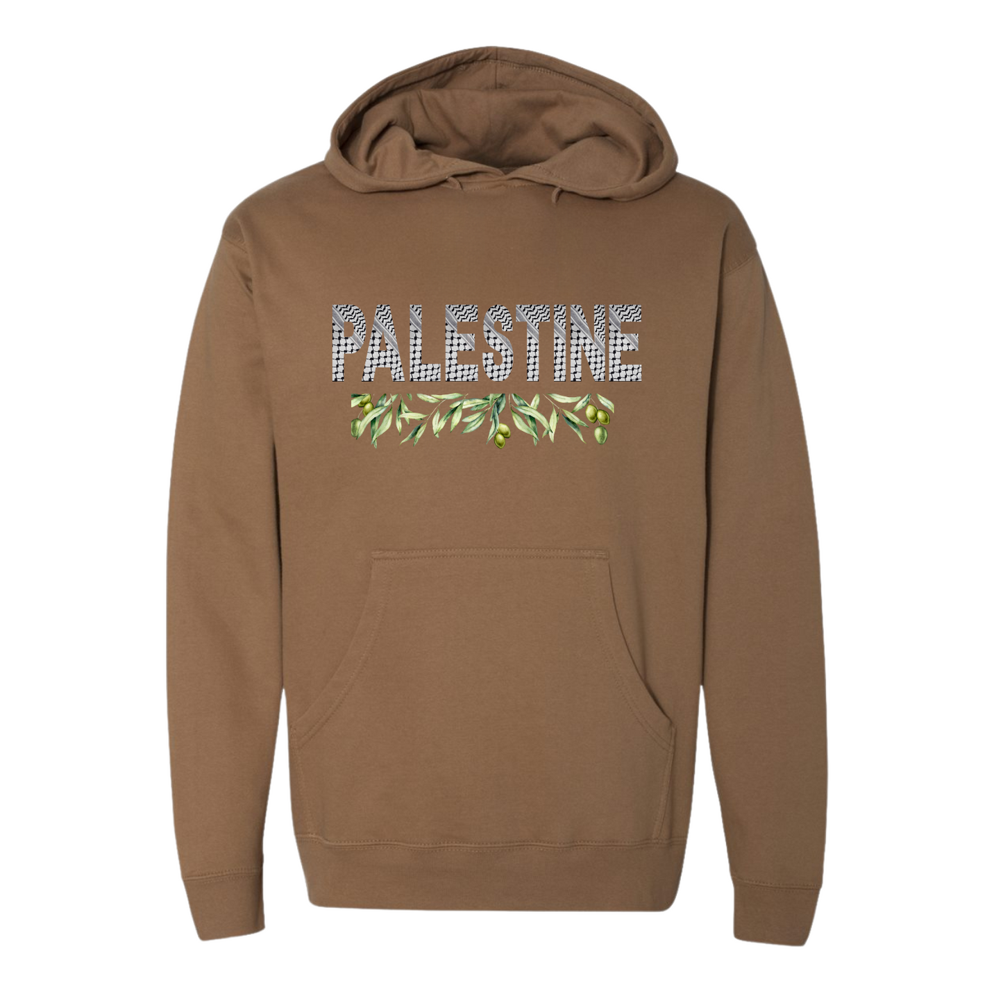 Palestine Keffiyeh Hoodie – Olive Branches & Cultural Heritage Design