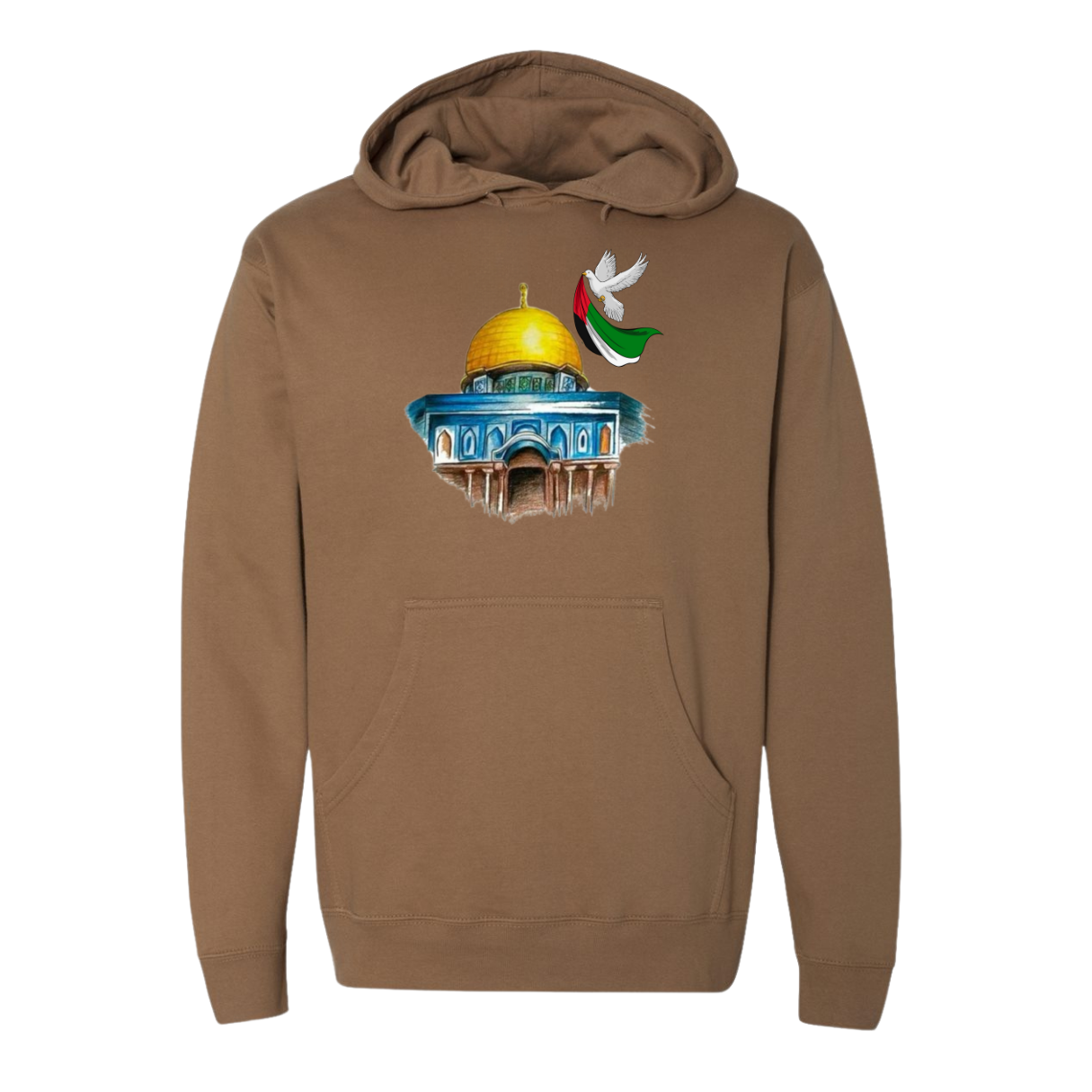 Dome of the Rock Hoodie – Pigeon of Peace & Palestine Symbol